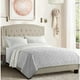 thumbnail image 2 of Bedroom furniture upholstered bed, bed with button tufted and adjustable height headboard, bedroom bed, queen bed, natural beige My Lux Decor Round, 2 of 8