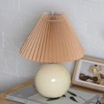 thumbnail image 2 of 5W Decorar LED Lámpara plisada Lámpara de ratán Lámpara de soporte para el cuidado de los ojos Luz nocturna para Cerámica Crema Zulema Lámpara plisada, 2 of 8