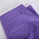 thumbnail image 4 of ICHUANYI Clearance Women's Fashion Casual Solid Color High Waist Cargo Pants A-Line Loose Wide Leg Pocket Short Pants(Purple, S) ICHUANYI WER2023081114163, 4 of 6