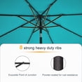 thumbnail image 3 of ACEGOSES 9ft LED Outdoor Patio Deck Solar Light Umbrellas w/ Tilt,Crank and 8 Ribs,Lake Blue, 3 of 8