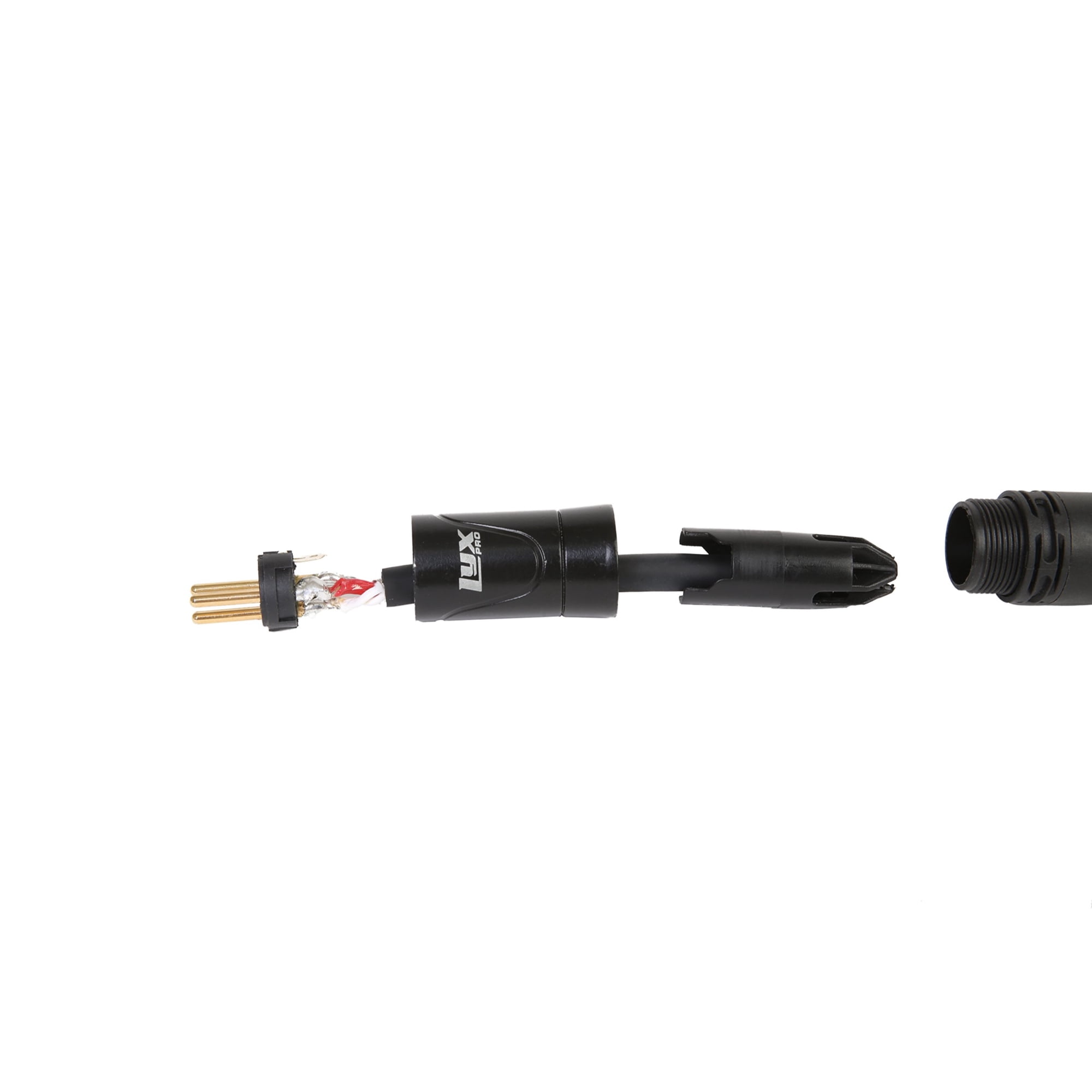 LyxPro 10-Foot XLR Cable, Male to 1/4" TRS Star Quad Microphone Cable, Black