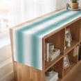 thumbnail image 6 of Aqua Teal White Ombre 108 Inch Table Runner, Modern Abstract Art Farmhouse Gradient Farmhouse Dresser Scarf Cotton & Linen Tablerunner for Dining/Kitchen Island/Holiday Party Décor 13" x 108", 6 of 9