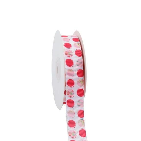 LaRibbons 7/8" Love Dots Grosgrain Ribbon