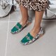 thumbnail image 4 of Sandalias de verano para mujer de tacón bajo de cuero con patrón de serpiente artificial a la moda Wmkox8yii shkj701, 4 of 8