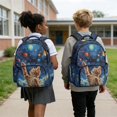 thumbnail image 4 of DISNIMO Galaxy Cat Print Large Capacity School Backpack, Multi-Pocket Lightweight Bookbag with Side Mesh Pockets for Elementary & Middle School Students Daily Use, 4 of 7