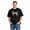 Black-119, variant on Women's Cotton T-Shirt, Cat Ghost Meow Boo Cute Graphic Crew Neck Short Sleeve Tee for Halloween Party