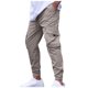 thumbnail image 2 of Pantalones largos estilo cargo para hombre, informales, holgados, con bolsillos y cordón, para ejercicio al aire libre, de poliéster., 2 of 8