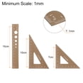 thumbnail image 2 of Unique Bargains Geometry Set 15cm 8pcs Laser Engraving Metal Ruler Set, Golden Brown, 2 of 5