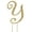 Gold Y, variant on BalsaCircle Letter Q Cake Topper 4.5" Gold Rhinestone Personalized Wedding Party Monogram Decorations
