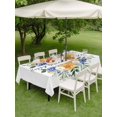 thumbnail image 5 of 54x80 Inch Outdoor Tablecloth with Umbrella Hole Zipper Rectangle Happy Father's Day Rectangular Tablecloths Outside Waterproof Floral Eucalyptus Leaves Botanical Patio Table Cover for Picnic Party, 5 of 8