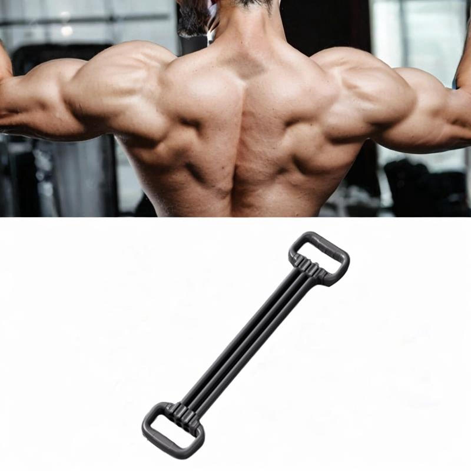 QccHieUs Chest Expander Resistance Bands 3 Ropes Resistance Adjustable Portable Pull Rope Black