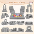 thumbnail image 7 of Infans 8 PCS Modular Kids Play Couch Sofa with Suede Fabric Cover High-Density Foam, 7 of 7