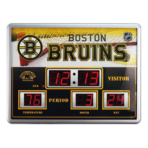 Team Sports America NHL Scoreboard Wall Clock with Thermometer