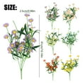 thumbnail image 3 of Artificial Flowers Daisy UV Resistant - 7 Bunches Fake Wildflowers with Stems, Lifelike Faux Plants for Porch, Patio, Wedding, Table Centerpieces, Home & Office Decor (Multicolour), 3 of 9