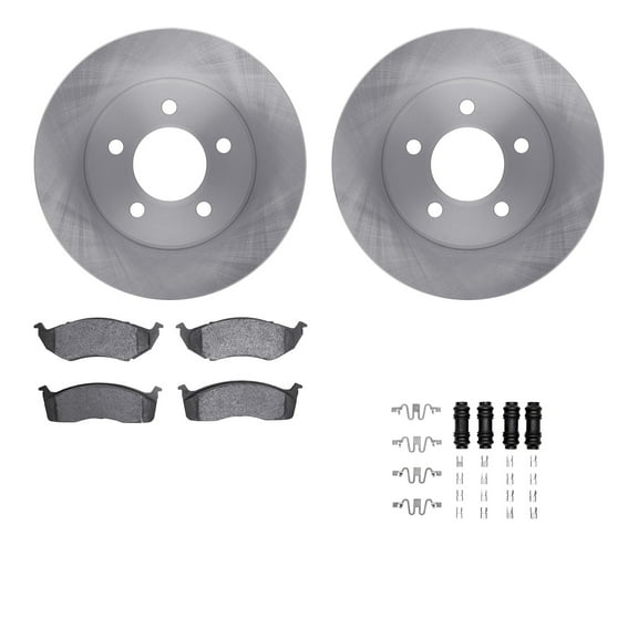 Dynamic Friction Company Front Brake Rotors with 5000 Advanced Brake Pads includes Hardware 6512-40115