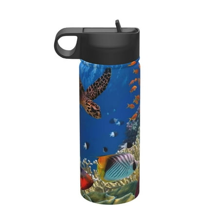 

Goofa Colorful Coral Reef for Insulated Kettle 18oz Water Bottle Insulated Tumbler with Handle & Flip Straw - Fits in Cup Holder Leak Resistant Tumbler