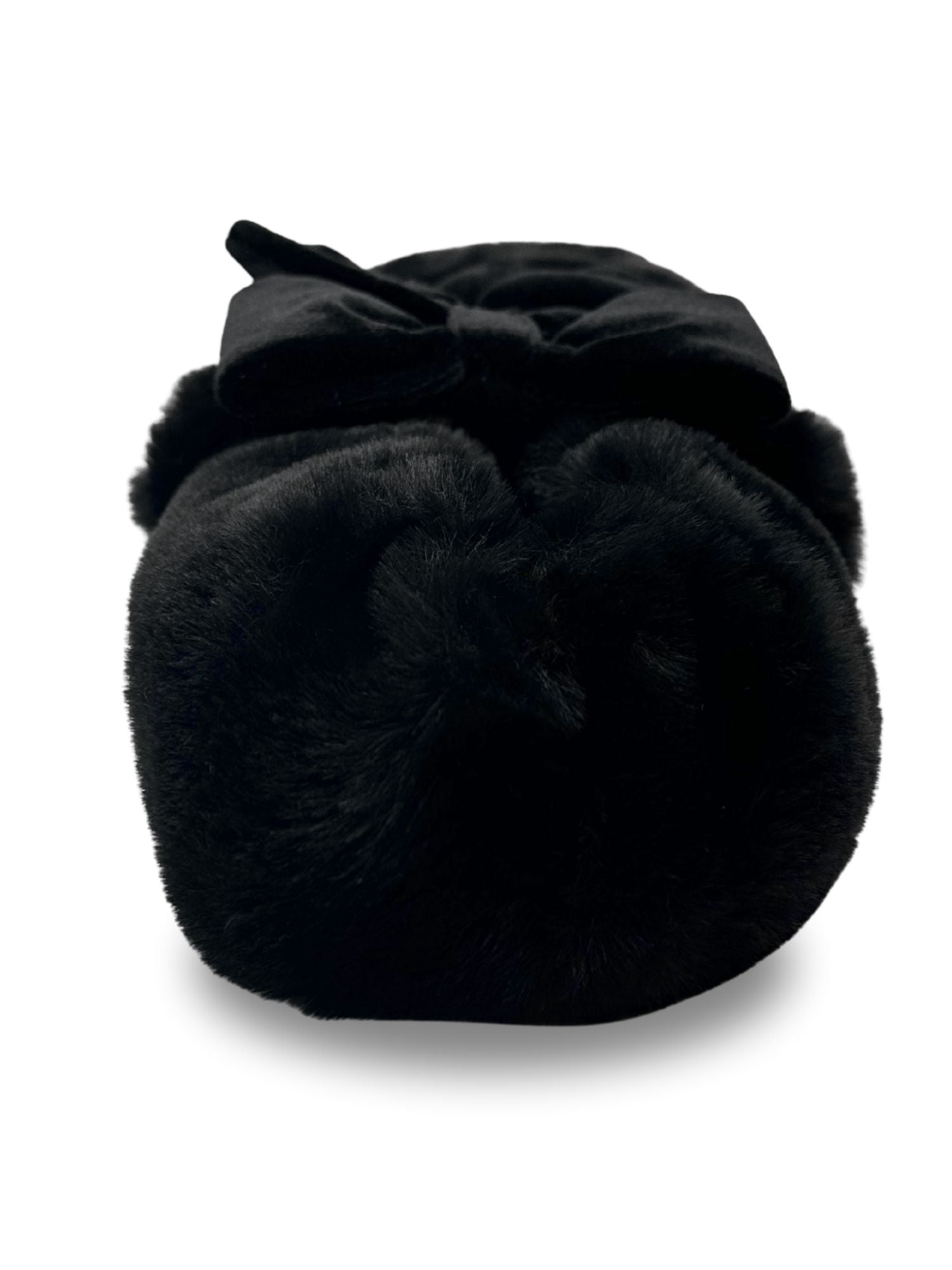 Fuzzy Babba Women's Faux Fur Oversized Bow Mary Jane Slipper Socks, 1-Pack, Shoe Sizes 7-9.5