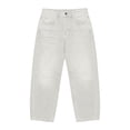 thumbnail image 4 of ANINEO Women Casual Wide Leg Jeans Soft Washed Denim Trousers With Flowy Relaxed Fit And High Waist Solid Color Long Comfort Daily Female Slacks, 4 of 5