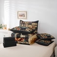 thumbnail image 6 of Homewish Teens Safari Bear 7 Pieces Bedding Comforter Set,Tribal Aztec Full Bedding Set Lightweight,Bohemian Theme Fitted Sheet Flat Sheet,Super Cozy Room Decor,Reversible, 6 of 8