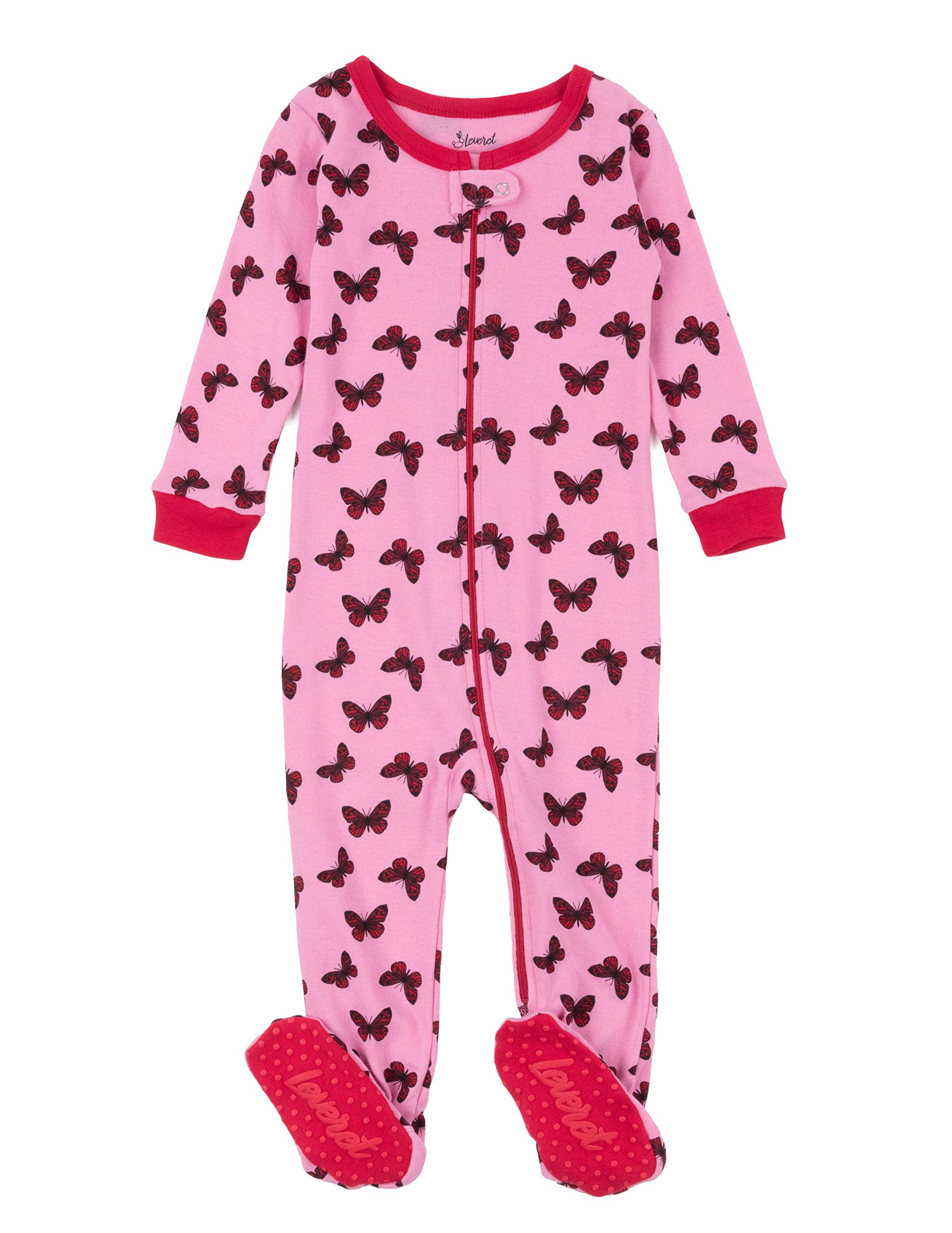 3 Months-5 Toddler Leveret Fleece Baby Girls Footed Pajamas Sleeper Kids /& Toddler Pajamas