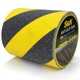 thumbnail image 1 of S&X Cinta antideslizante negra/amarilla, 6 pulgadas x 33 pies, cinta de agarre resistente para escaleras, rollo antideslizante de seguridad impermeable para exteriores, peldaños antideslizantes de alt, 1 of 1