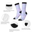 thumbnail image 4 of Balery Striped Gradient Calcetas Largas con Estampado para Hombre y Mujer – Suaves y Transpirables, Talla Única (US 5-11), 4 of 6