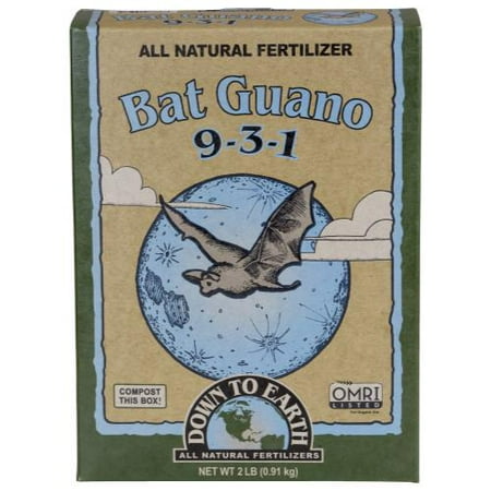 Jamaican Bat Guano - Bat Guano Fertilizer 9-3-1, 2 LBS., Down to Earth, 07886
