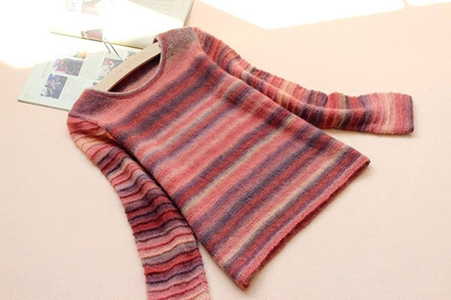 QJH Rainbow Soft Yarn 100% Wool Gradient Multi Color Yarn for Crocheting  Knit Total Length 50g/1.76oz x3 (180m/196yd x3) - AliExpress