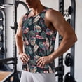 thumbnail image 5 of Pofeuu Colorful Tropical Leaves Print Men's Workout Tank Tops Sleeveless Muscle Gym Shirt Quick Dry-4X-Large, 5 of 7
