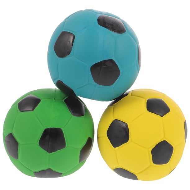 3 pelotas de juguete con sonido para molares de mascotas, de látex, para entrenamiento de perros, rompecabezas de baloncesto, juguete interactivo, pelota de fútbol para cachorros, para masticar y la