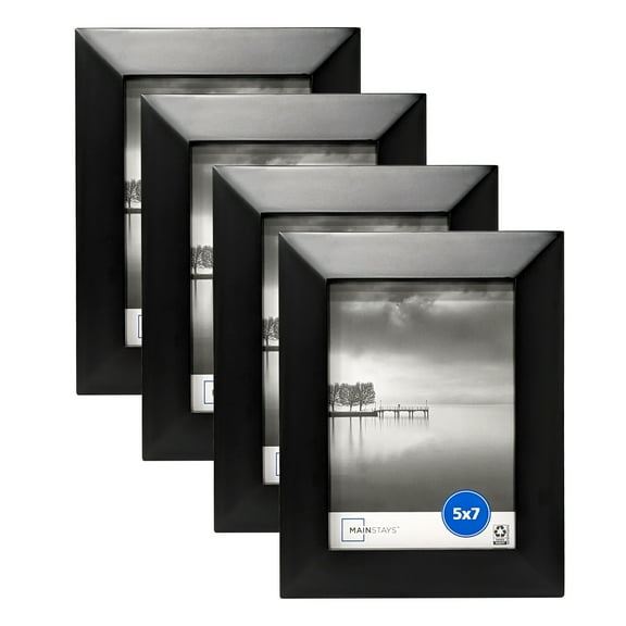 Mainstays Wide Black 5" x 7" Frame, Set of 4