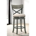 thumbnail image 5 of Furniture of America Shae Wood Swivel 24 Inch Light Gray Barstool Set of 4, 5 of 8