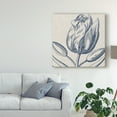 thumbnail image 3 of Trademark Fine Art 'Indigo Floral on Linen IV' Canvas Art by Vision Studio, 3 of 4