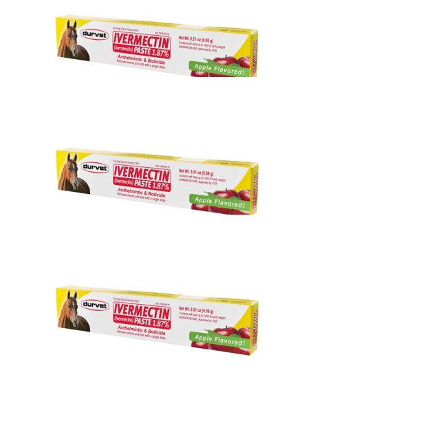 Iver-méctin Horse Dewormer – Apple Flavored Oral Paste—1.87% Equine Dewormer (3PC-#E)