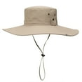 thumbnail image 4 of Cowin Sun Hat for Men Sun Protection Wide Brim Bucket Hat Waterproof Breathable Packable Boonie Hat for Fishing Khaki, 4 of 6