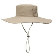 Cowin Sun Hat for Men Sun Protection Wide Brim Bucket Hat Waterproof Breathable Packable Boonie Hat for Fishing Khaki