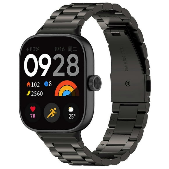 Three Bead Metal Watch Strap For Xiaomi Mi Band 8 Pro