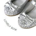 thumbnail image 3 of Kushyshoo Silver Girls Dress Shoes Mary Jane 1.5in Low Heel Wedding Party Princess 12M, 3 of 7