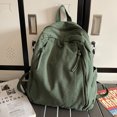 thumbnail image 3 of Mochila grande Bolso casual unisex de lona de gran capacidad para mujeres y hombres al aire libre (verde), 3 of 8