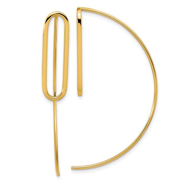 Quality Gold LE2192 Leslies 14K Yellow Gold Polished Threader Earrings