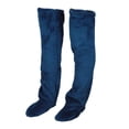 thumbnail image 2 of Calcetines hasta la , calcetines para dormir en casa de invierno, calcetines para botas, calentadores de piernas acogedores para niñas Azul oscuro S Yinane Calcetines largos y peludos, 2 of 8
