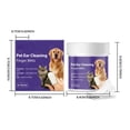 thumbnail image 2 of Pet Ear Cleaning Finger Wipes Gentle Formula Daily Use Dirt Wax Buildup Safe Soft Non-Irritating Disposable Veterinary Recommended Cleansing for Dogs and Cats 50PCS, 2 of 3