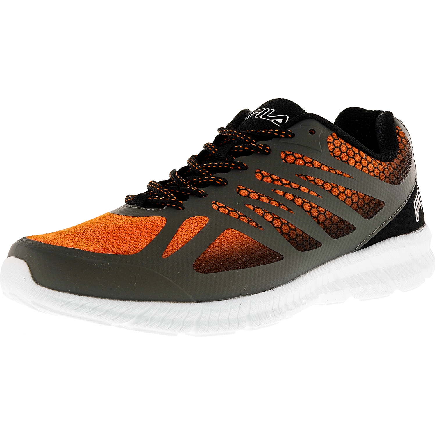 Fila Fila Men's Memory Speedstride Castlerock Black Vibrant Orange Ankle High Running Shoe 8M Fila Fila Men's Memory Speedstride Castlerock Black Vibrant Orange Ankle High Running Shoe 8M