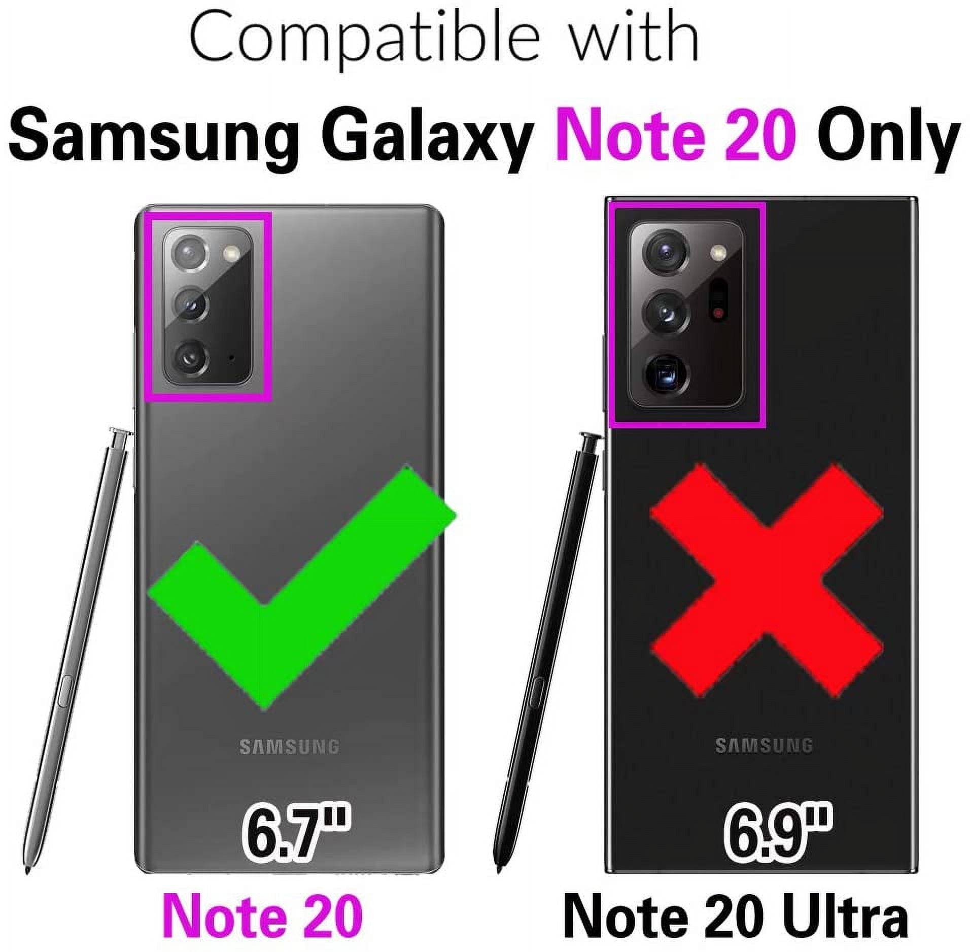Phone Case for Samsung Galaxy Note 20 Glaxay Note20 5G Zipper Wallet Detachable Cover with Tempered Glass Screen Protector and Flip Card Holder Cell Gaxaly Notes 20s Twenty Not S20 Women Black