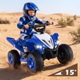 thumbnail image 2 of Costway 12V Quad 4 Wheeler Ride on Toy with Music, Light, USB Port, Wireless Connection Navy, 2 of 10