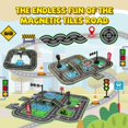 thumbnail image 2 of Set SKTMYY de Magnetic Tiles Road con coche retráctil y barco magnético, 2 of 9