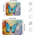 thumbnail image 3 of FREEAMG Butterfly Musical Notes Dish Drying Mat for Kitchen Counter, Ultra Absorbent Reversible Microfiber Dishes Drying Rack Pad Heat-resistant Mats 18x24in, 3 of 7