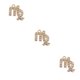 thumbnail image 3 of 3pcs Virgo Zodiac Pendant Earrings for Women – Elegant DIY Ear Jewelry, Compatible with Necklaces & Clavicle Chains, Hypoallergenic, 3 of 3