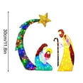 thumbnail image 3 of Outdoor Lighted Nativity Scene Christmas Decoration with Holy Family, Illuminated Yard Lawn Garden Outdoor Decor for Holiday Party,Home,Patio,Terrace,Easter Gifts,Festive Holiday Decor, 3 of 9