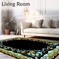 thumbnail image 2 of ODIKA 4' x 6' Machine Washable Non-Slip Area Rug, Art Nouveau Butterfly High Traffic Rug, Black, 472824, 2 of 7